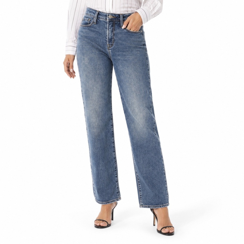 Athleta Ankle Denim Jeans Women's Size 2 Light Blue Faded Wash Straight Leg
